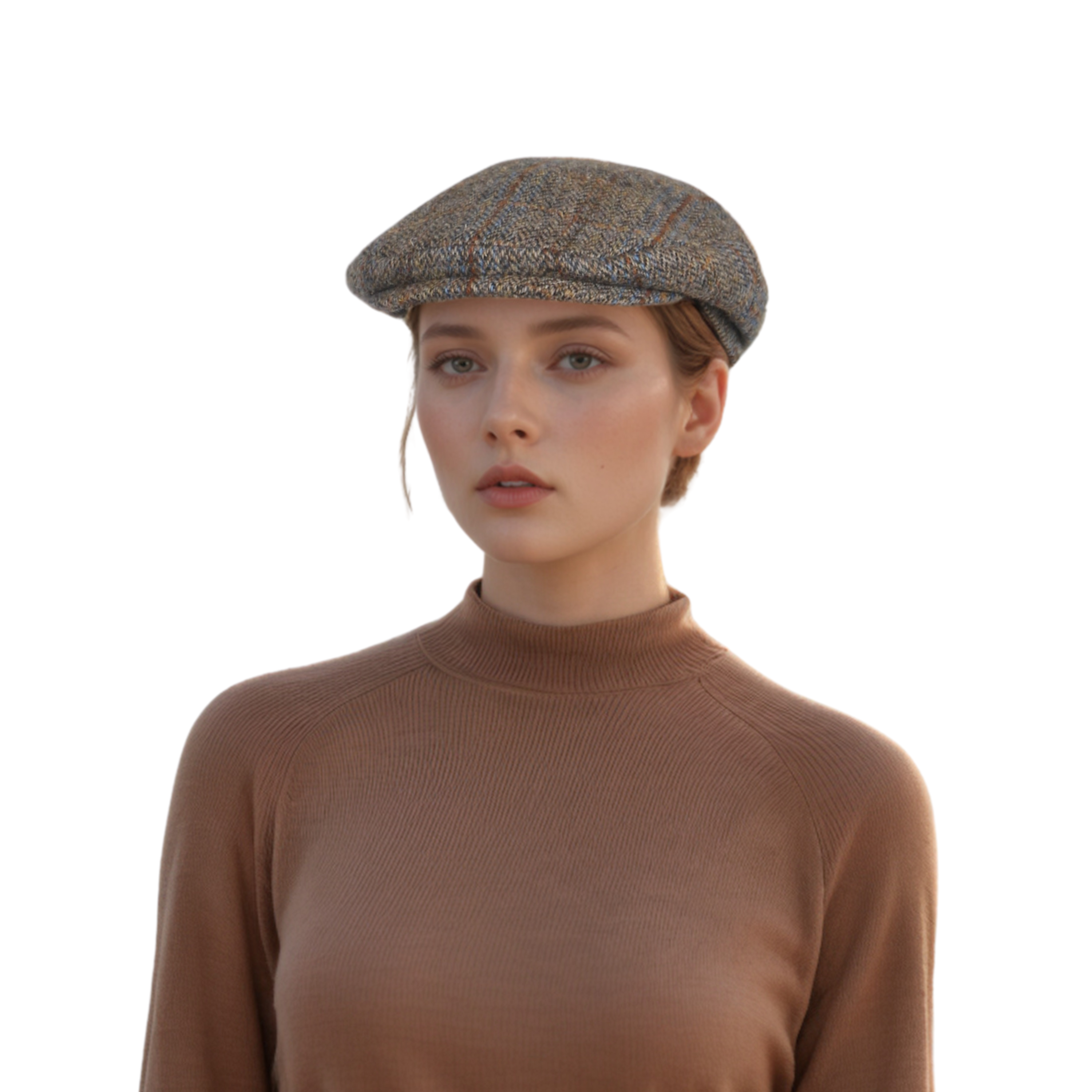 Scottish Wool Flat Cap, Harris Tweed Peaky Blinders Style Cap - hatsXcaps