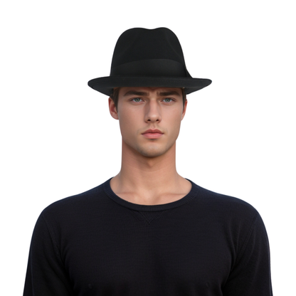 100% Wool Felt Felt Trilby Hat for Men & Women - hatsXcaps