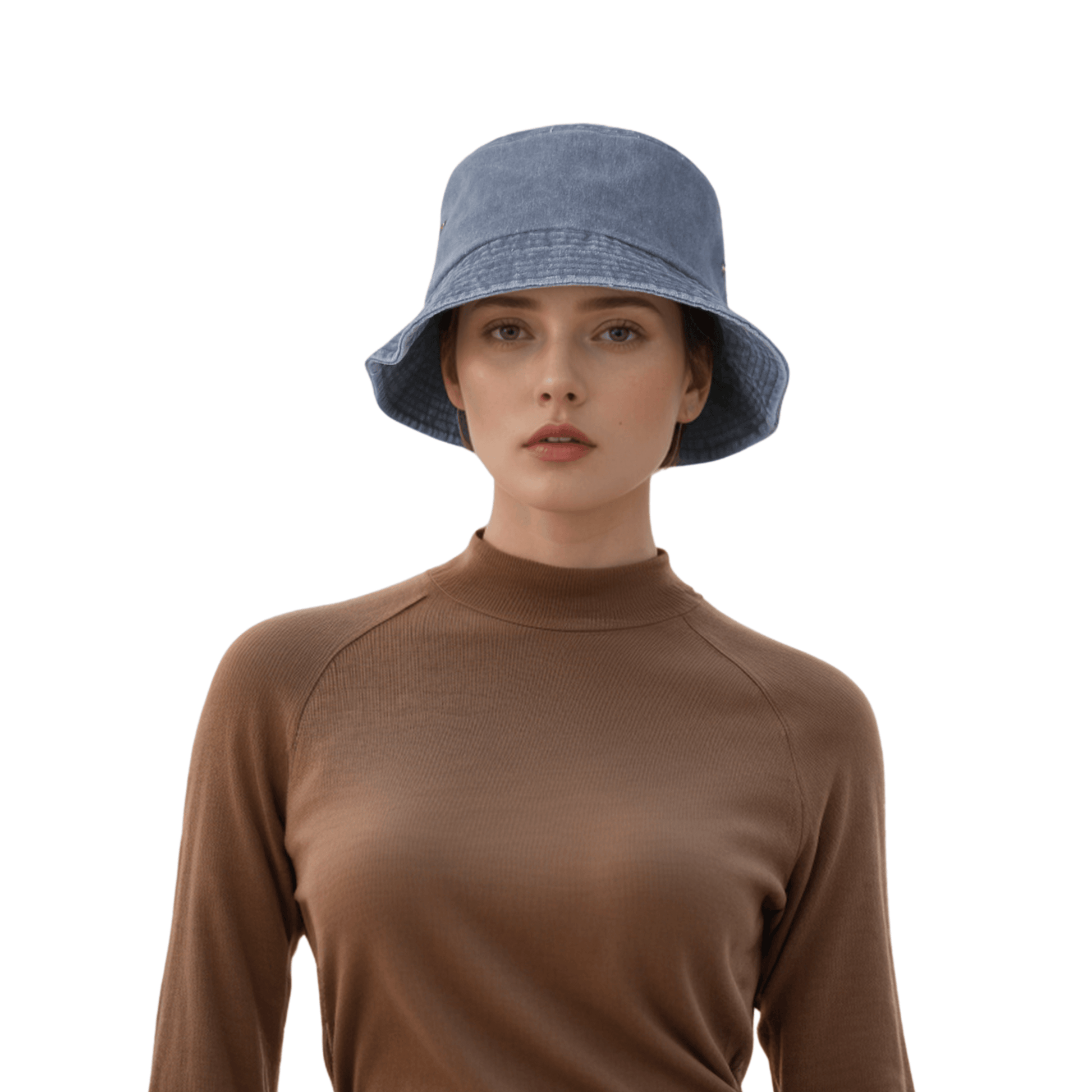 Cotton Fisherman Unisex Denim Bucket Hat - hatsXcaps
