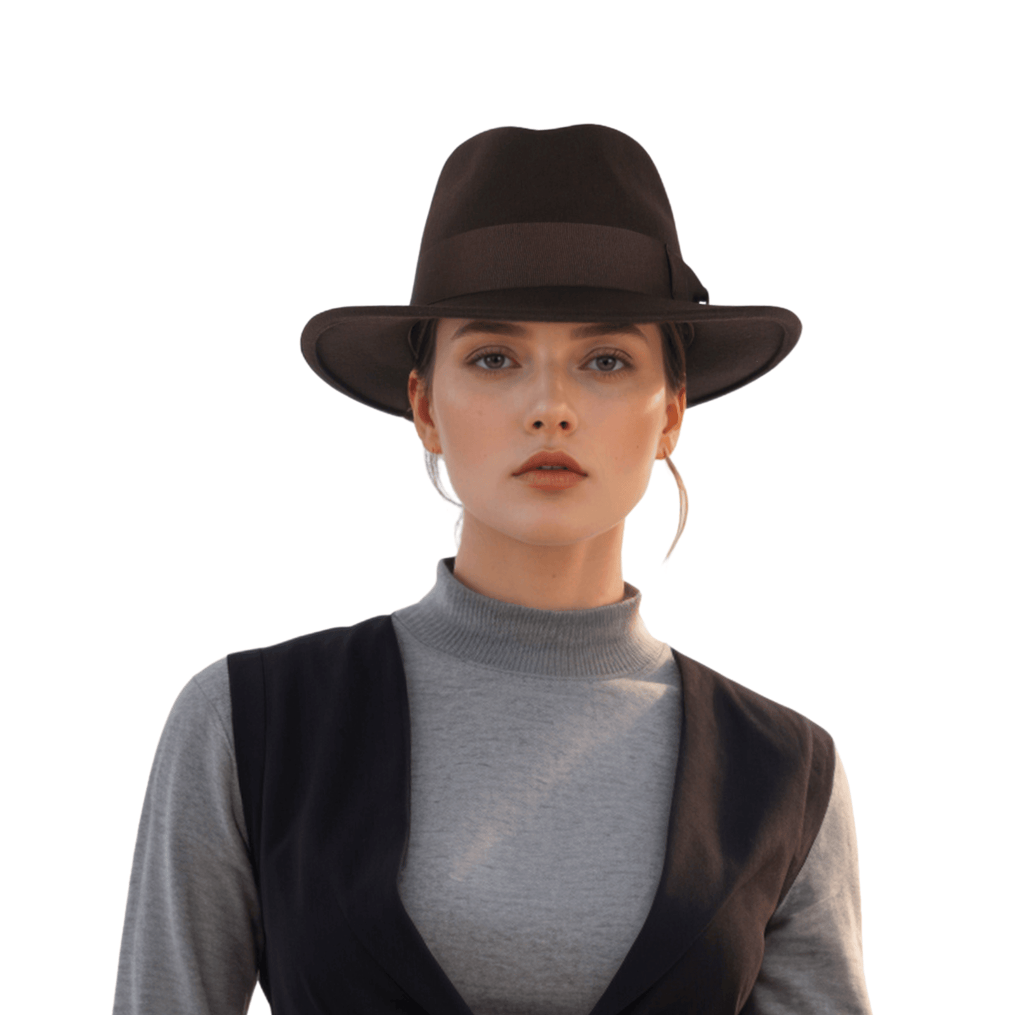 Classic Fedora Wide Brim Sweatband Hat for Men & Women - hatsXcaps