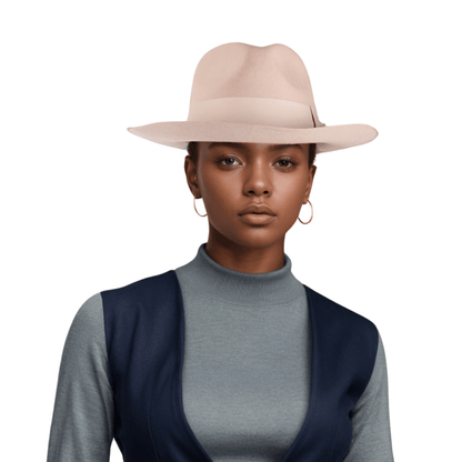 Handcrafted Wide Brim Trilby Fedora Hat for Men & Women - hatsXcaps