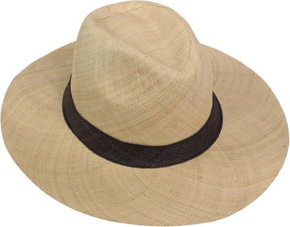 hatsXcaps Women Panama Straw Sun Hat | UPF 50 Wide Brim Trilby Fedora | Unisex Foldable Beach Hat | Summer Travel Holiday Sun Protection | Packable Hat