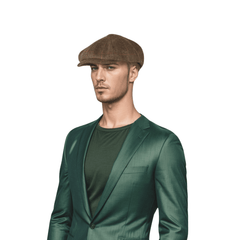 Green 8 Panel Unisex Newsboy Cap - hatsXcaps