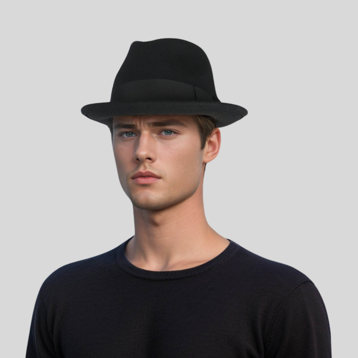 100% Wool Felt Felt Trilby Hat for Men & Women - hatsXcaps