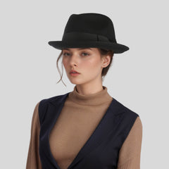 100% Wool Felt Felt Trilby Hat for Men & Women - hatsXcaps