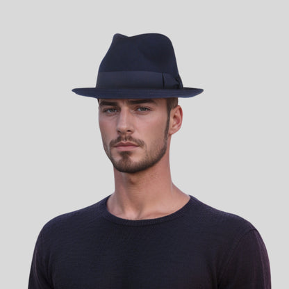 100% Wool Felt Felt Trilby Hat for Men & Women - hatsXcaps