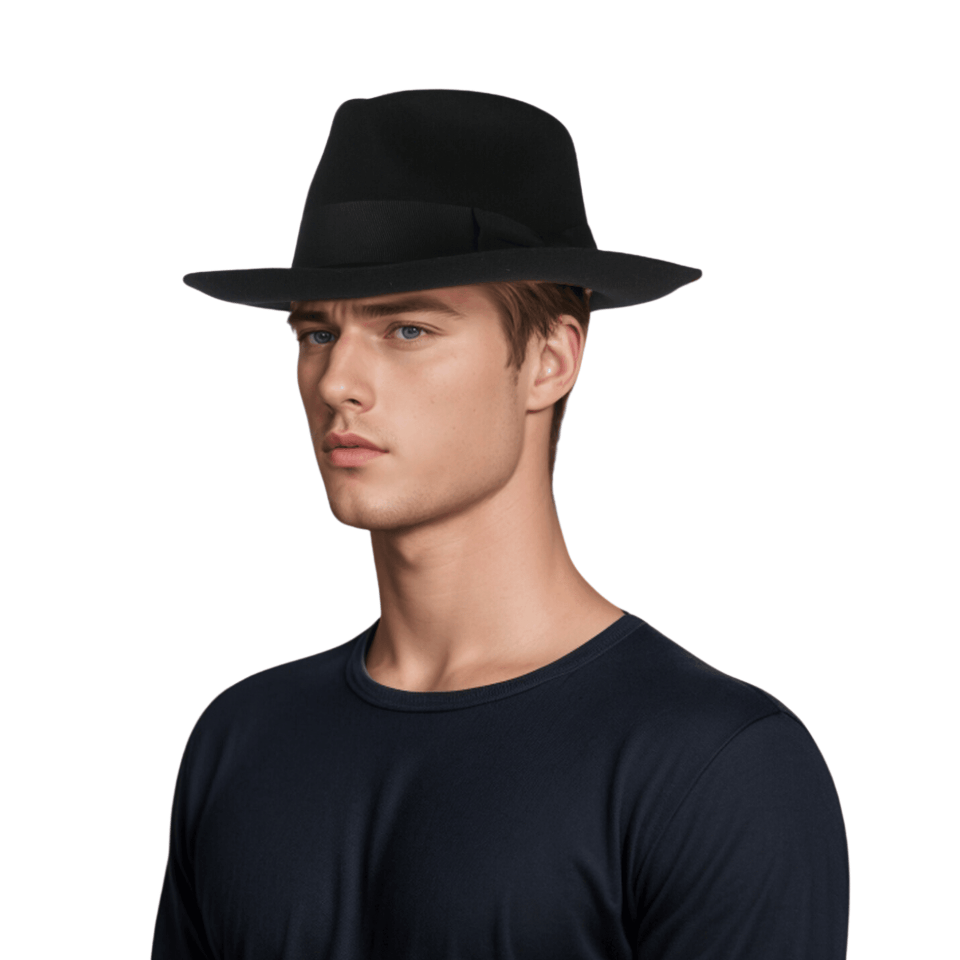 Handcrafted Wide Brim Trilby Fedora Hat for Men & Women - hatsXcaps