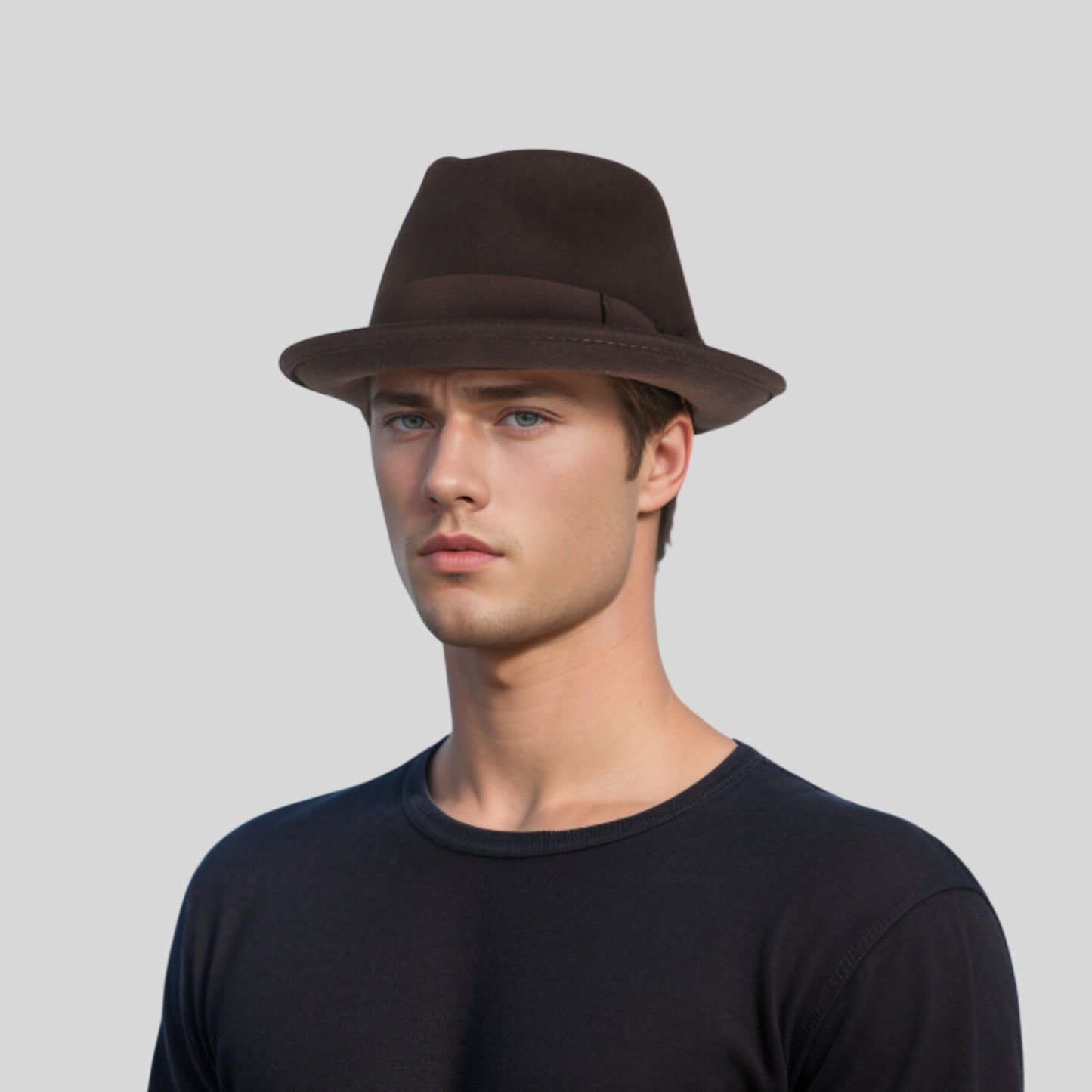 100% Wool Felt Felt Trilby Hat for Men & Women - hatsXcaps