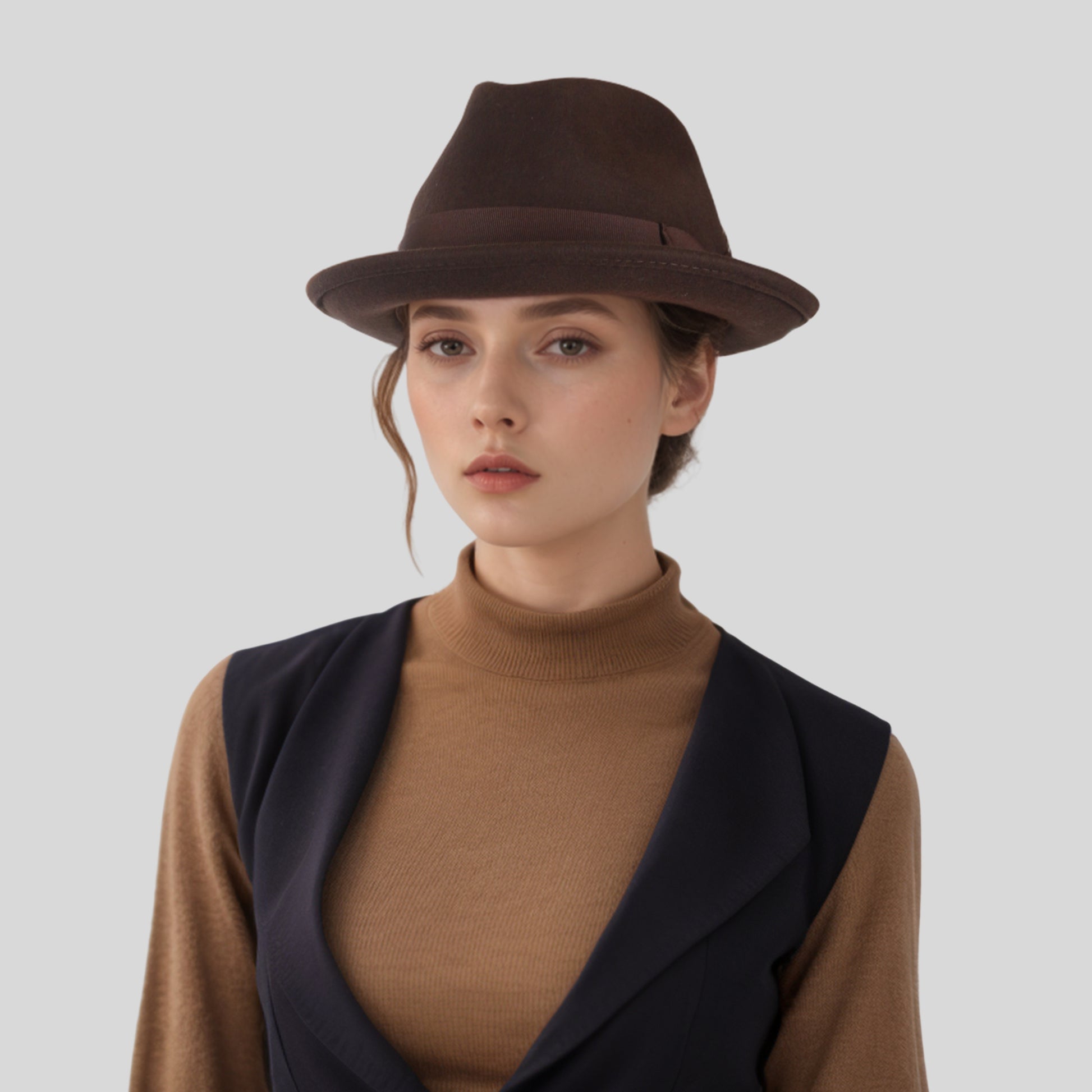 100% Wool Felt Felt Trilby Hat for Men & Women - hatsXcaps