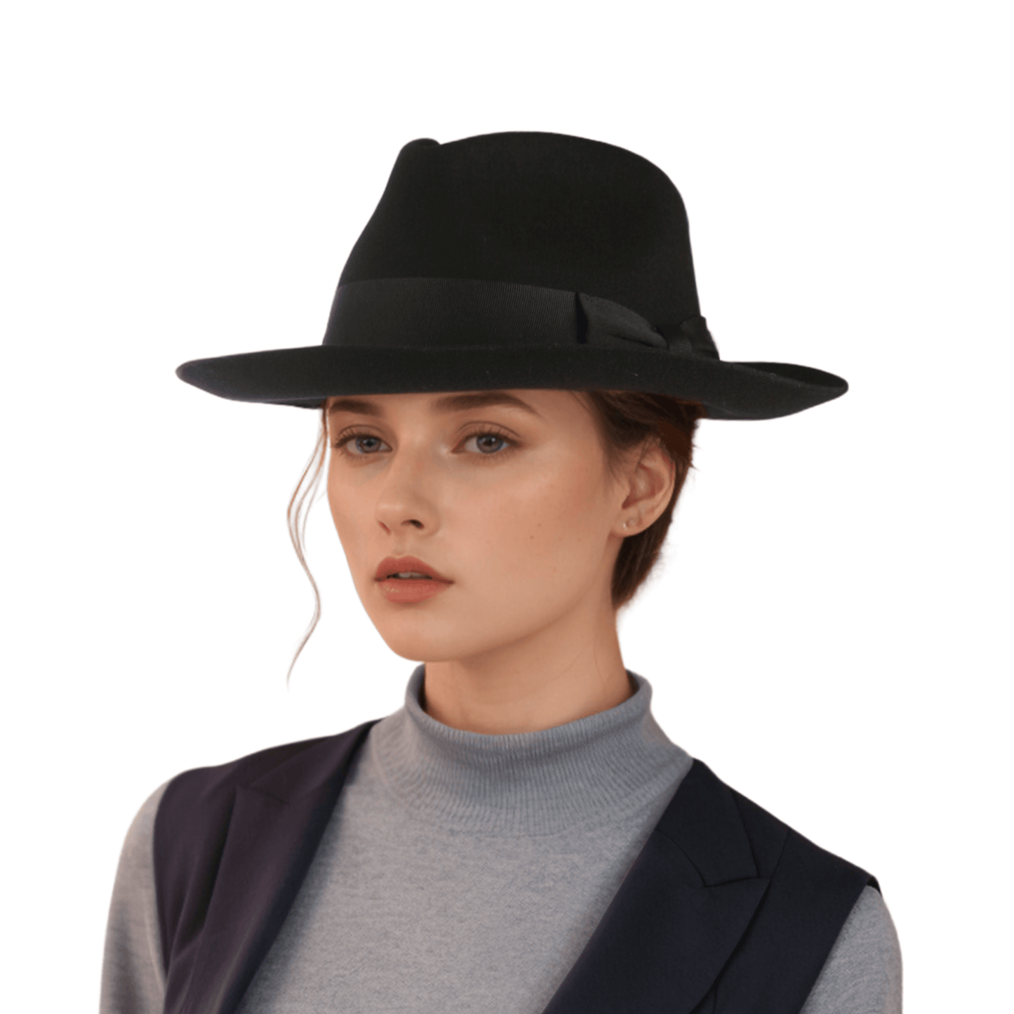 Handcrafted Wide Brim Trilby Fedora Hat for Men & Women - hatsXcaps