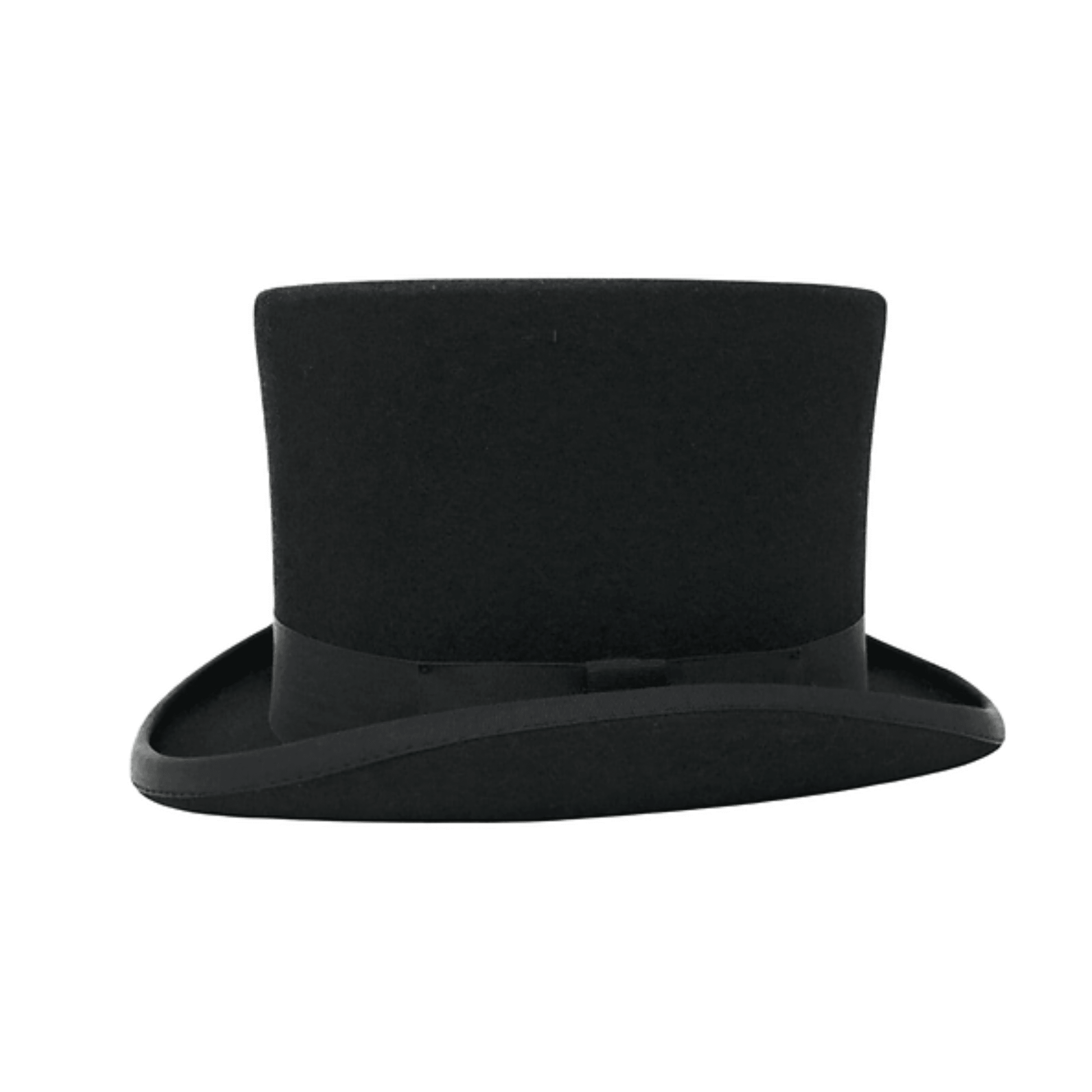 Wool felt Top Hats for Men Removable Feather High Crown - hatsXcaps