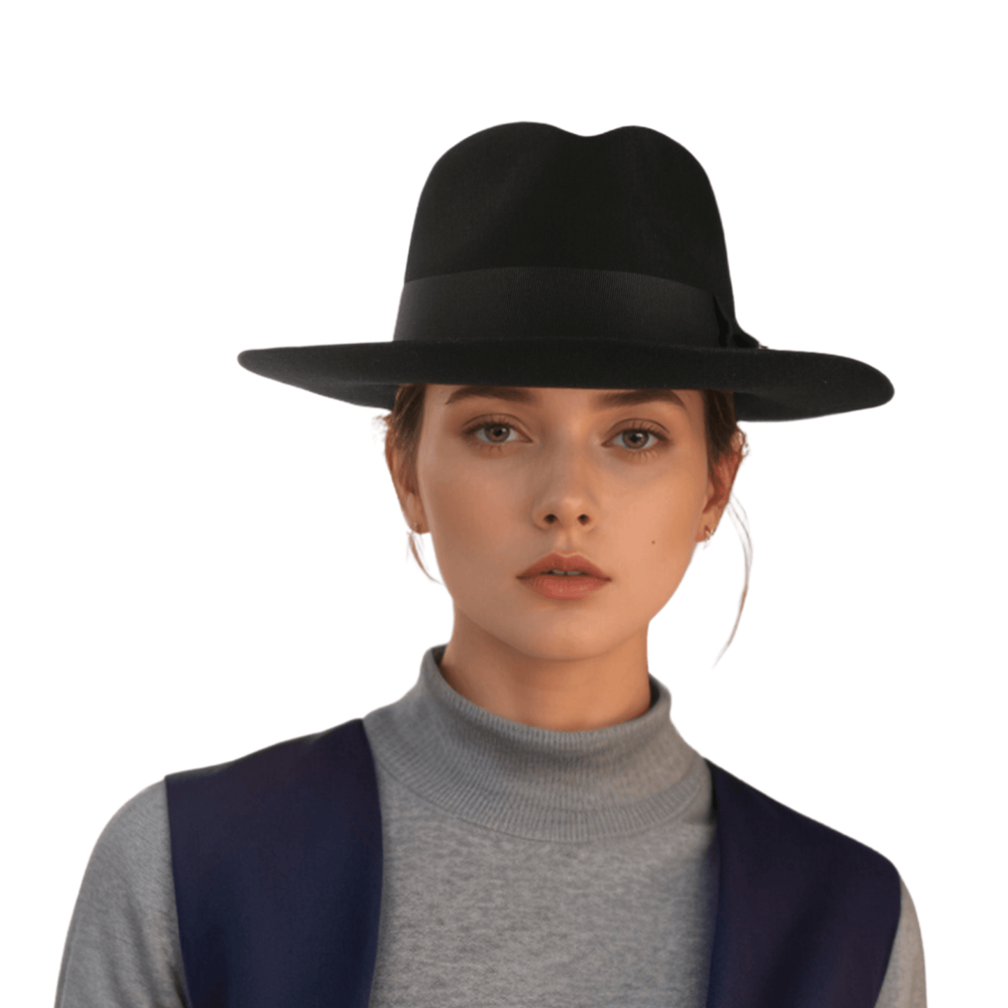 Handcrafted Wide Brim Trilby Fedora Hat for Men & Women - hatsXcaps