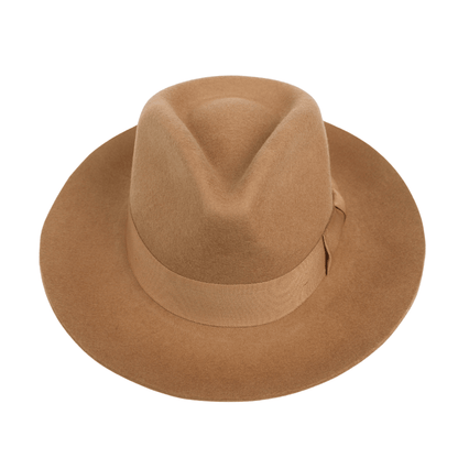 Handcrafted Wide Brim Trilby Fedora Hat for Men & Women - hatsXcaps