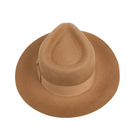 Handcrafted Wide Brim Trilby Fedora Hat for Men & Women - hatsXcaps