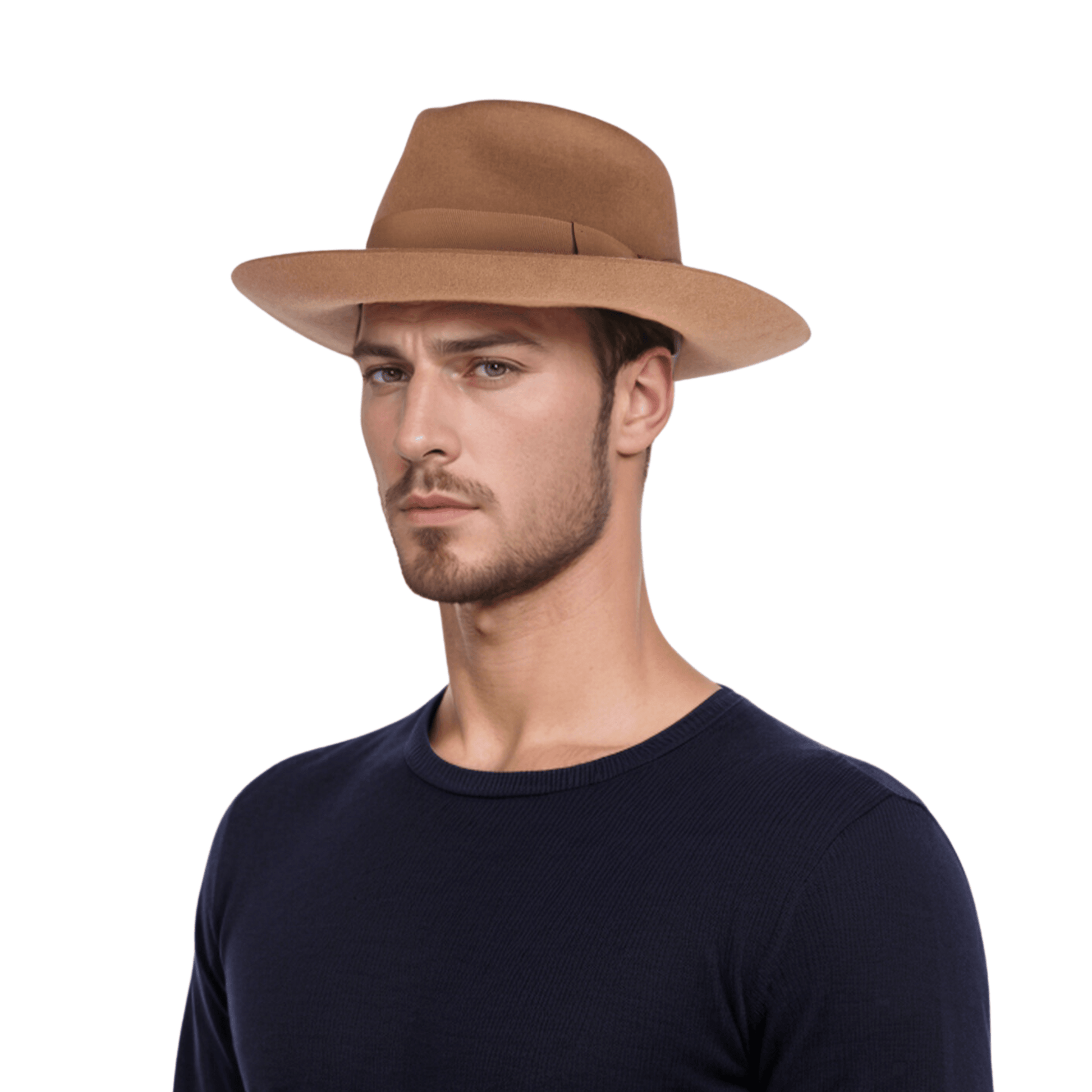 Handcrafted Wide Brim Trilby Fedora Hat for Men & Women - hatsXcaps