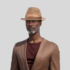 Teardrop Crown Trilby Short Brim Fedora Hat - hatsXcaps