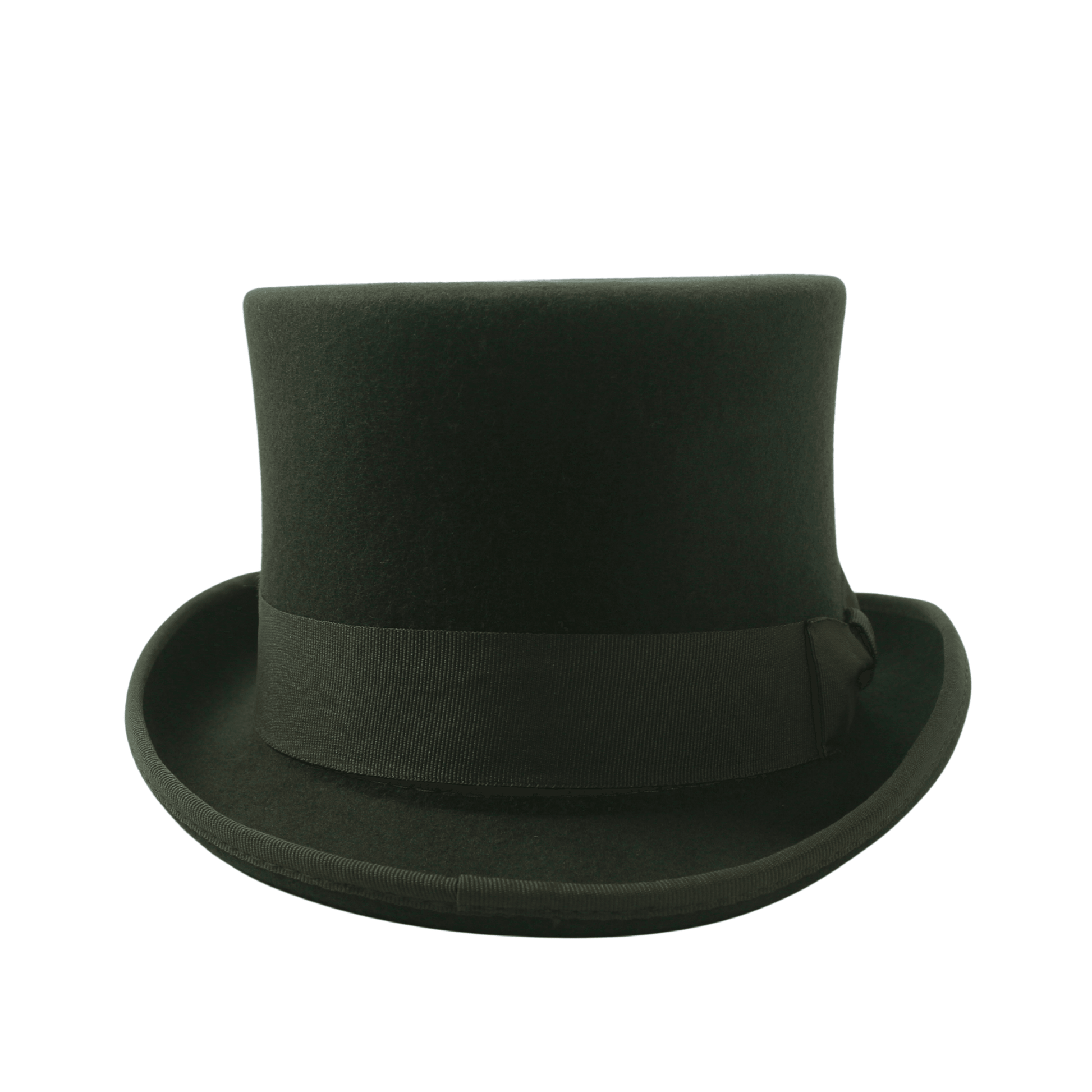 Wool felt Top Hats for Men Removable Feather High Crown - hatsXcaps