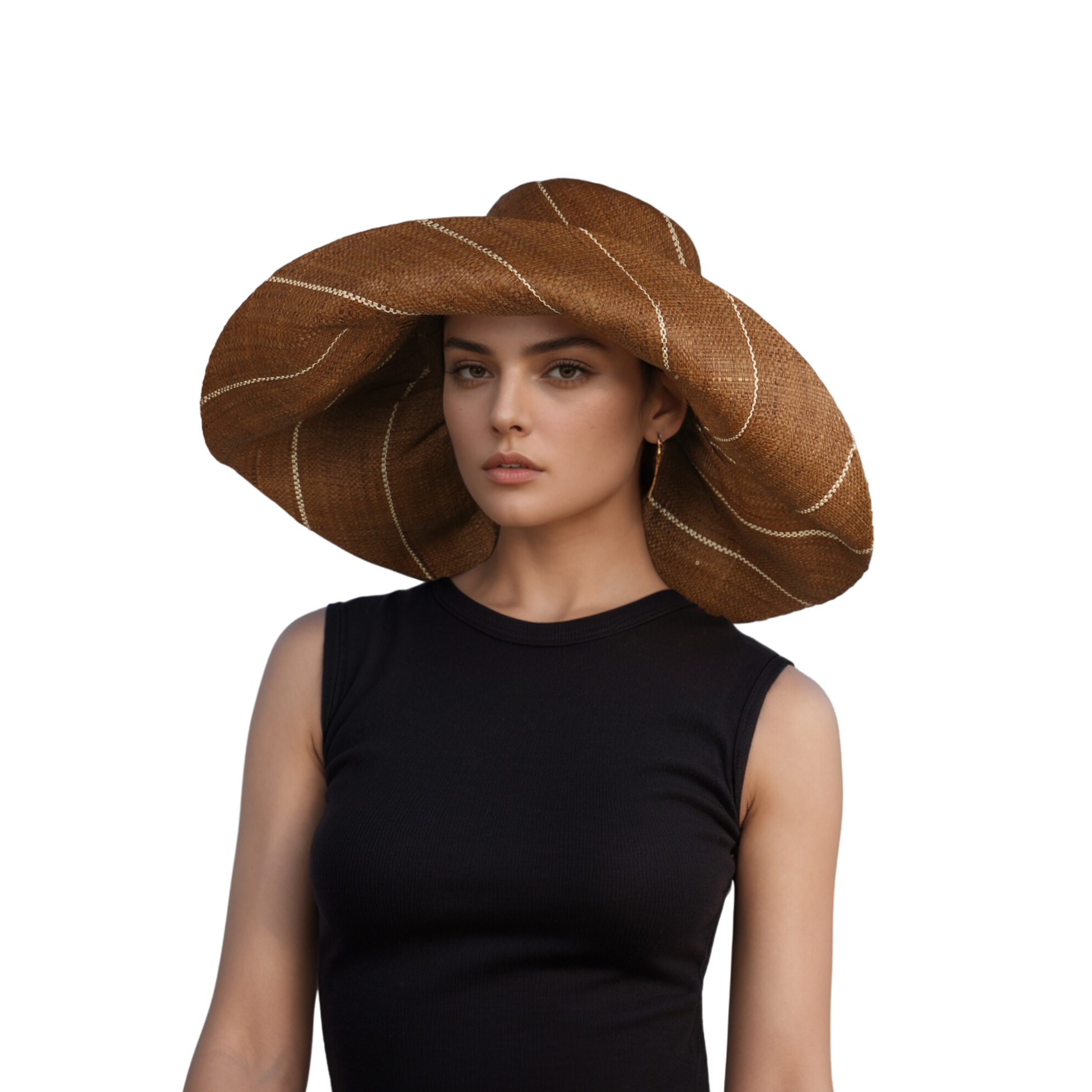 Women's Wide Brim Mimosa Sun Hat for Summer Beach - hatsXcaps