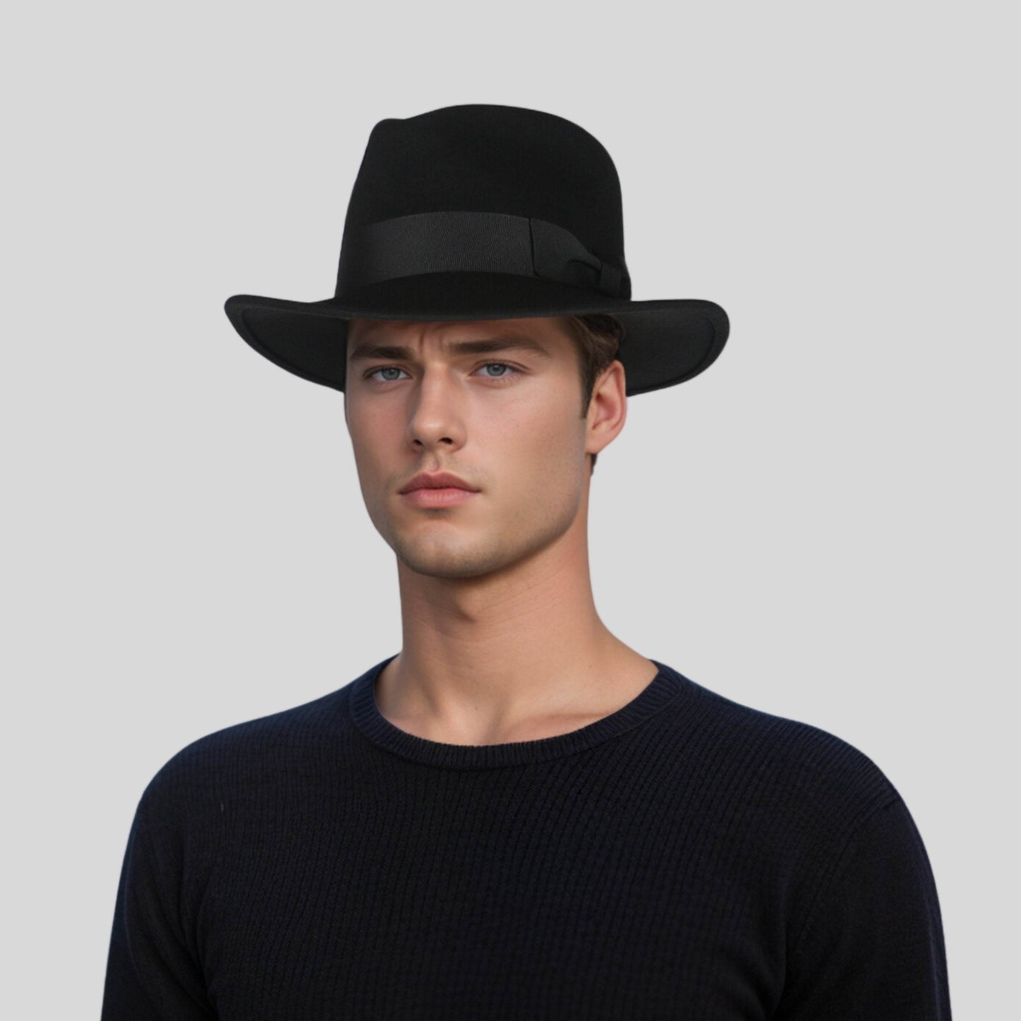 Classic Fedora Wide Brim Sweatband Hat for Men & Women - hatsXcaps