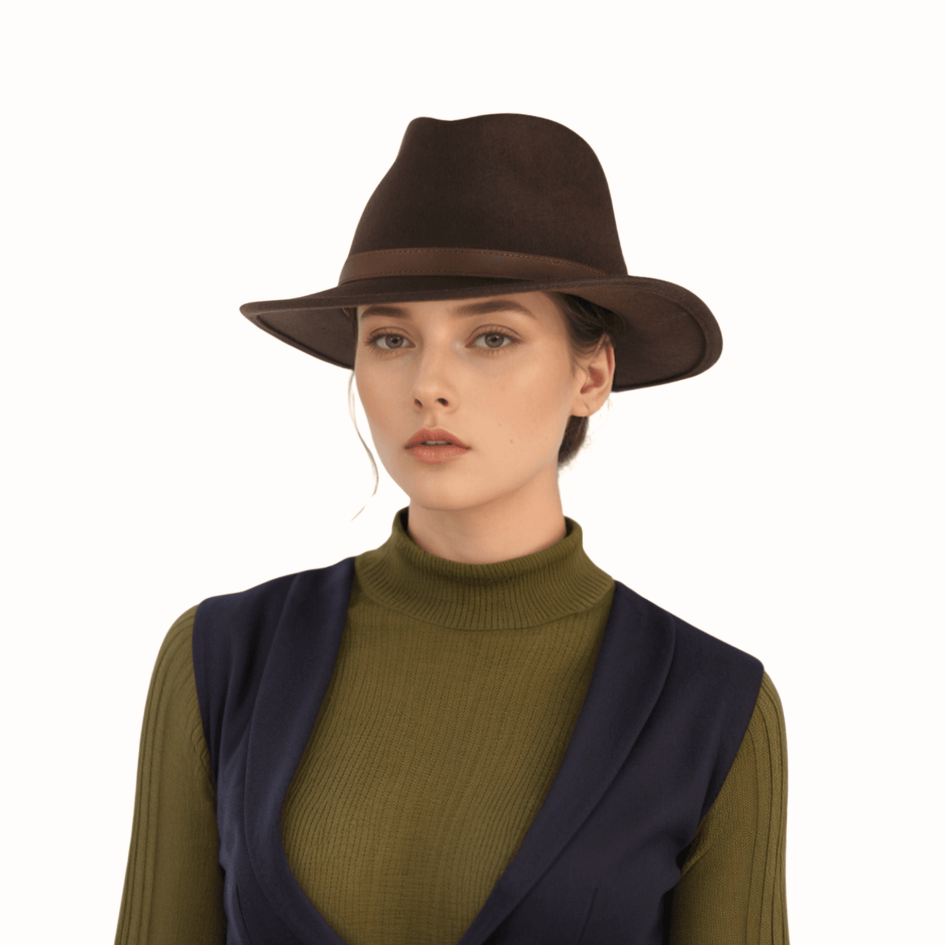 Wide Brim Classic Trilby Fedora Hat for Men & Women - hatsXcaps