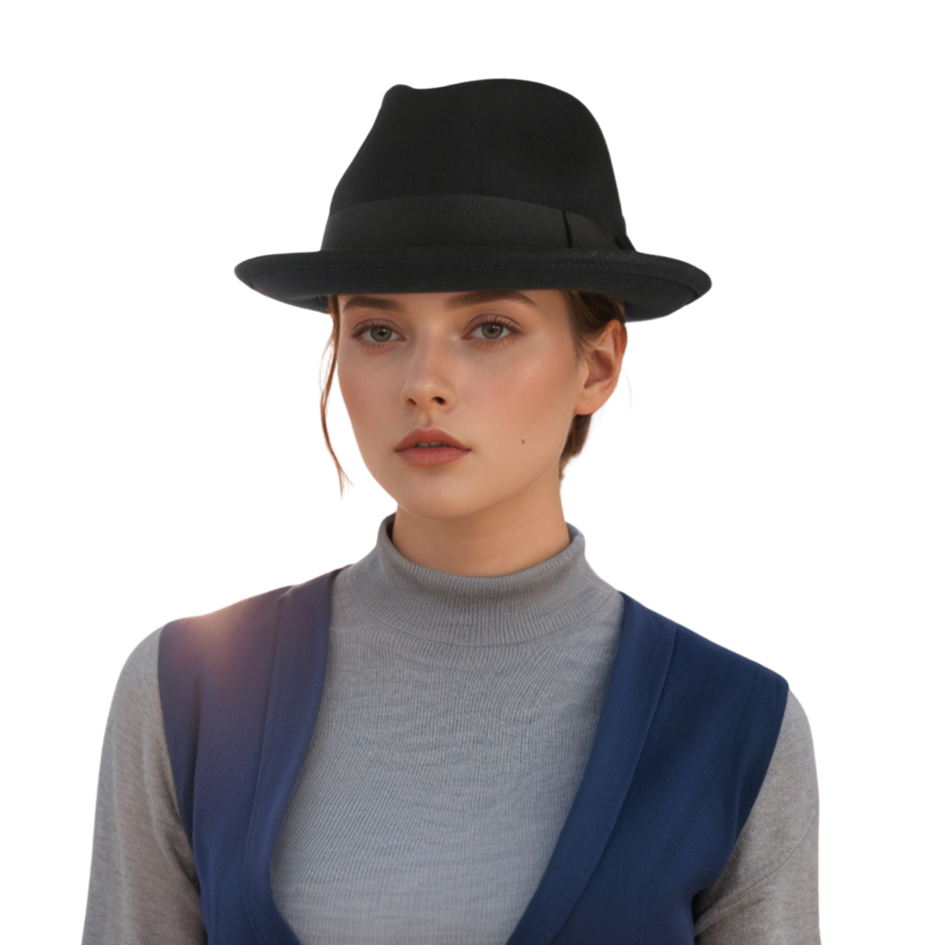 100% Wool Felt Felt Trilby Hat for Men & Women - hatsXcaps