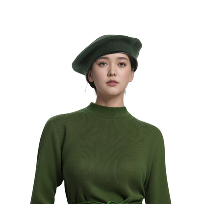 Classic Military Wool Beret for Men and Women