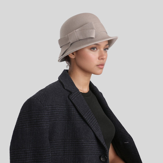 Elegant Vintage Women's Wool Cloche Bucket Hats