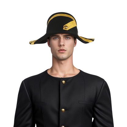 Handmade 100% Wool Felt Military Naval Hat