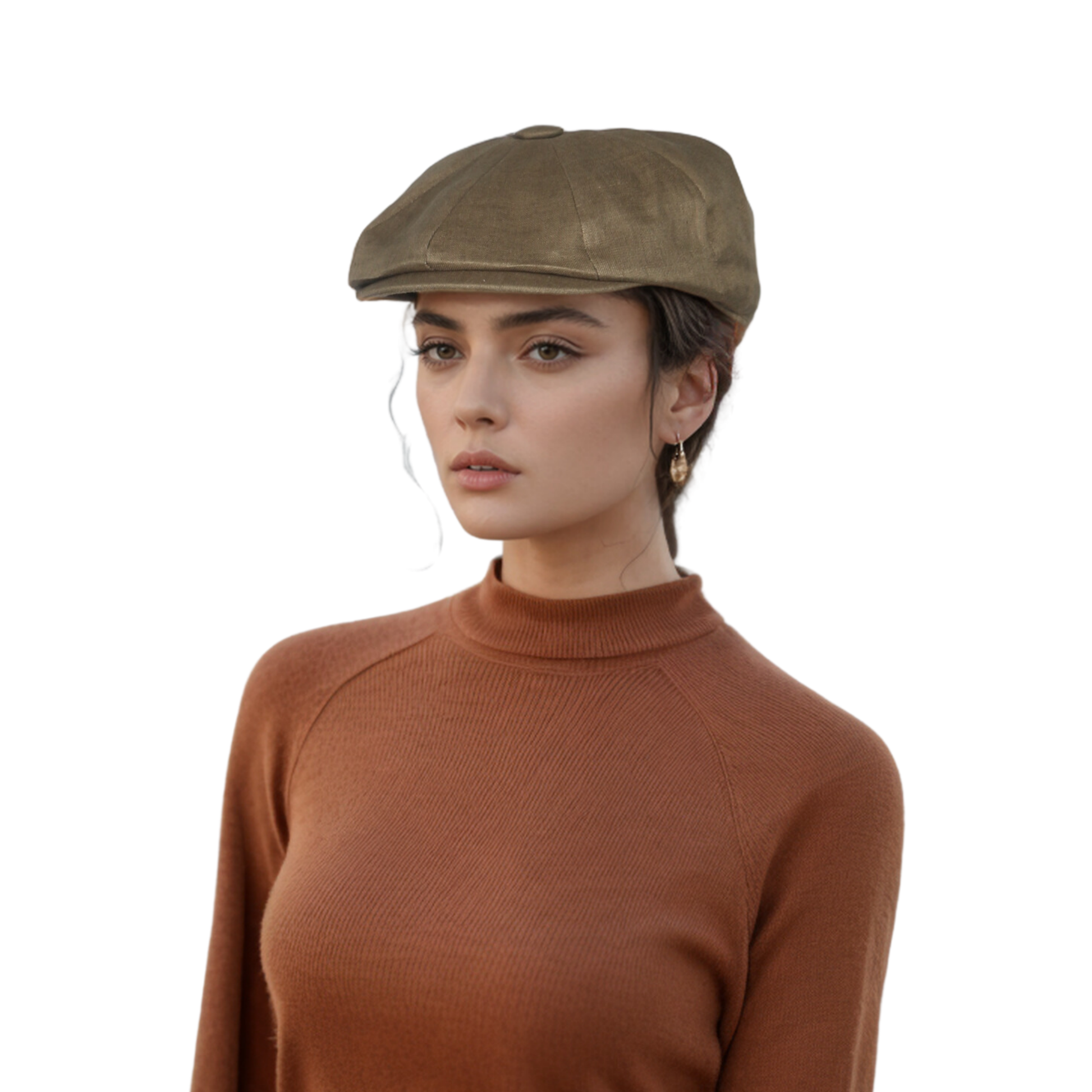 Newsboy Caps 100% Linen Plain Baker Boy Men's Flat Cap - hatsXcaps