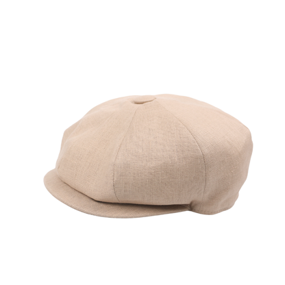Newsboy Caps 100% Linen Plain Baker Boy Men's Flat Cap - hatsXcaps