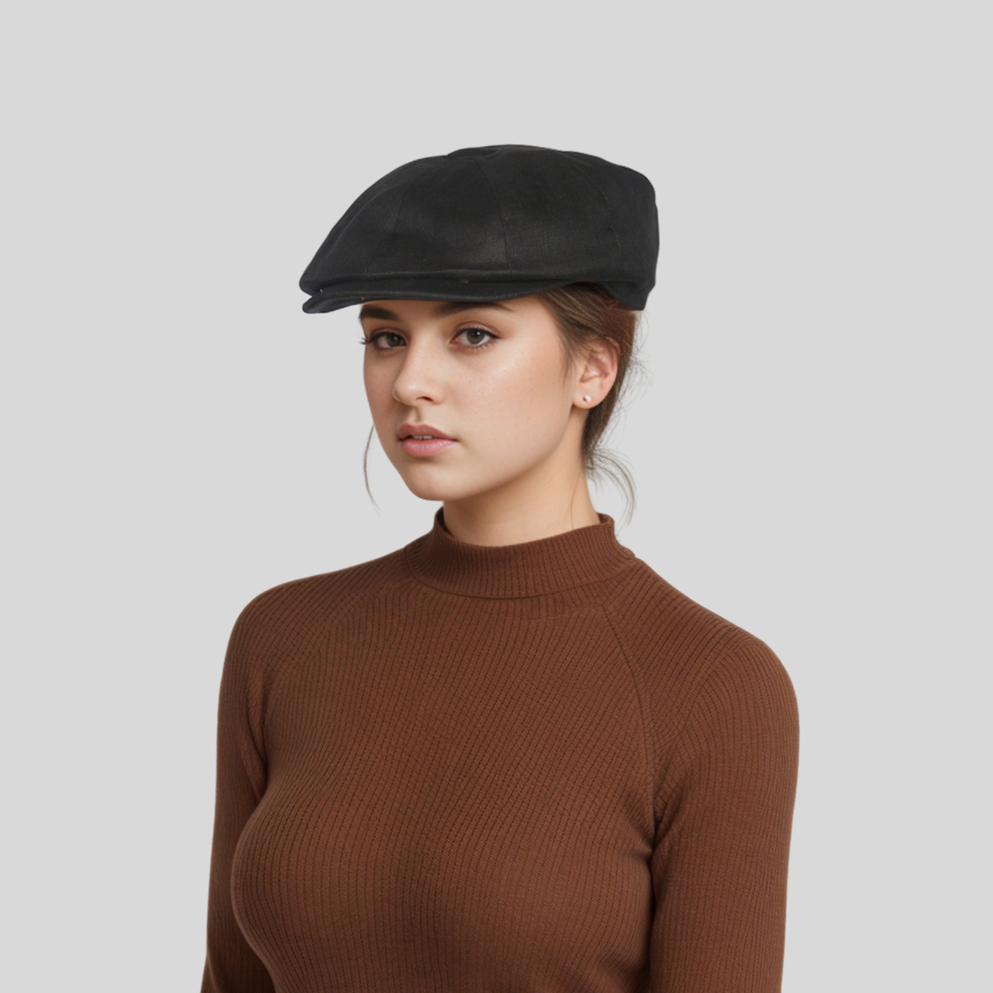 Newsboy Caps 100% Linen Plain Baker Boy Men's Flat Cap - hatsXcaps