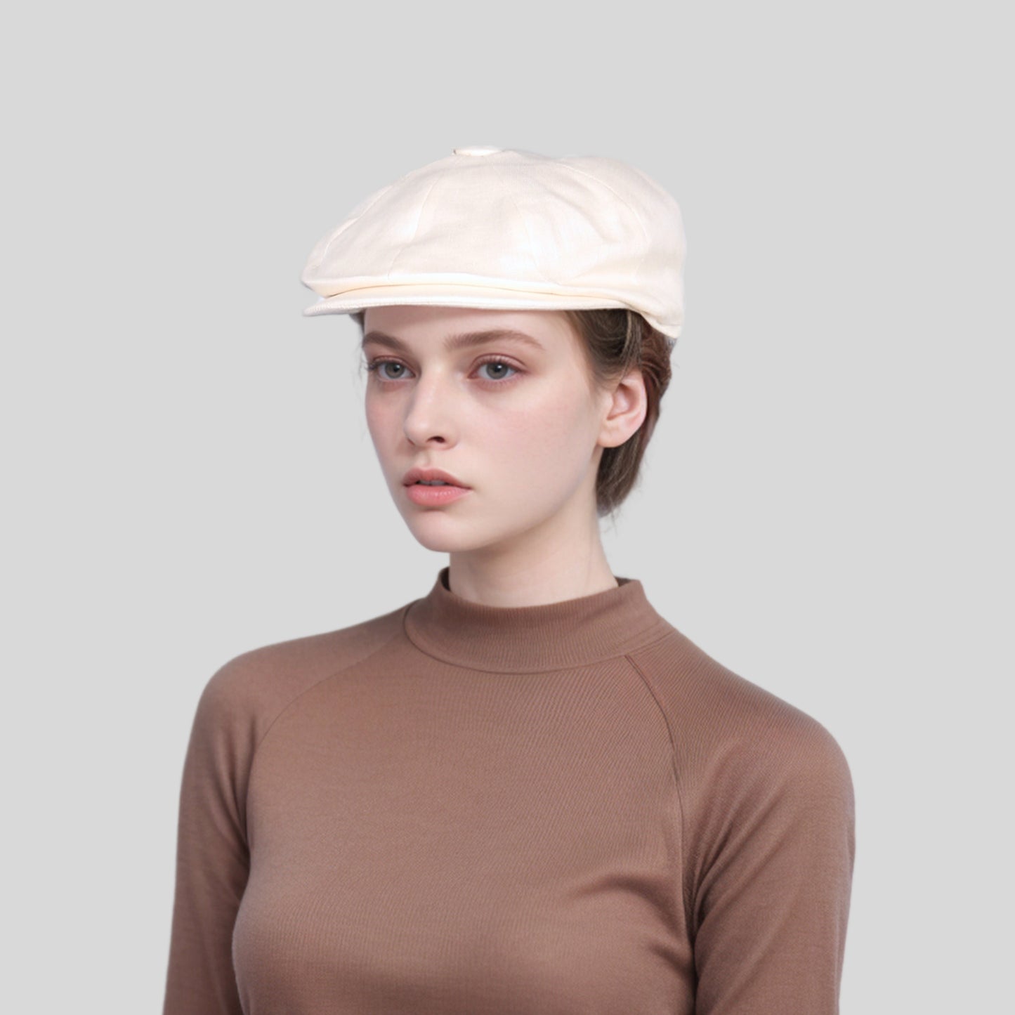 Newsboy Caps 100% Linen Plain Baker Boy Men's Flat Cap - hatsXcaps