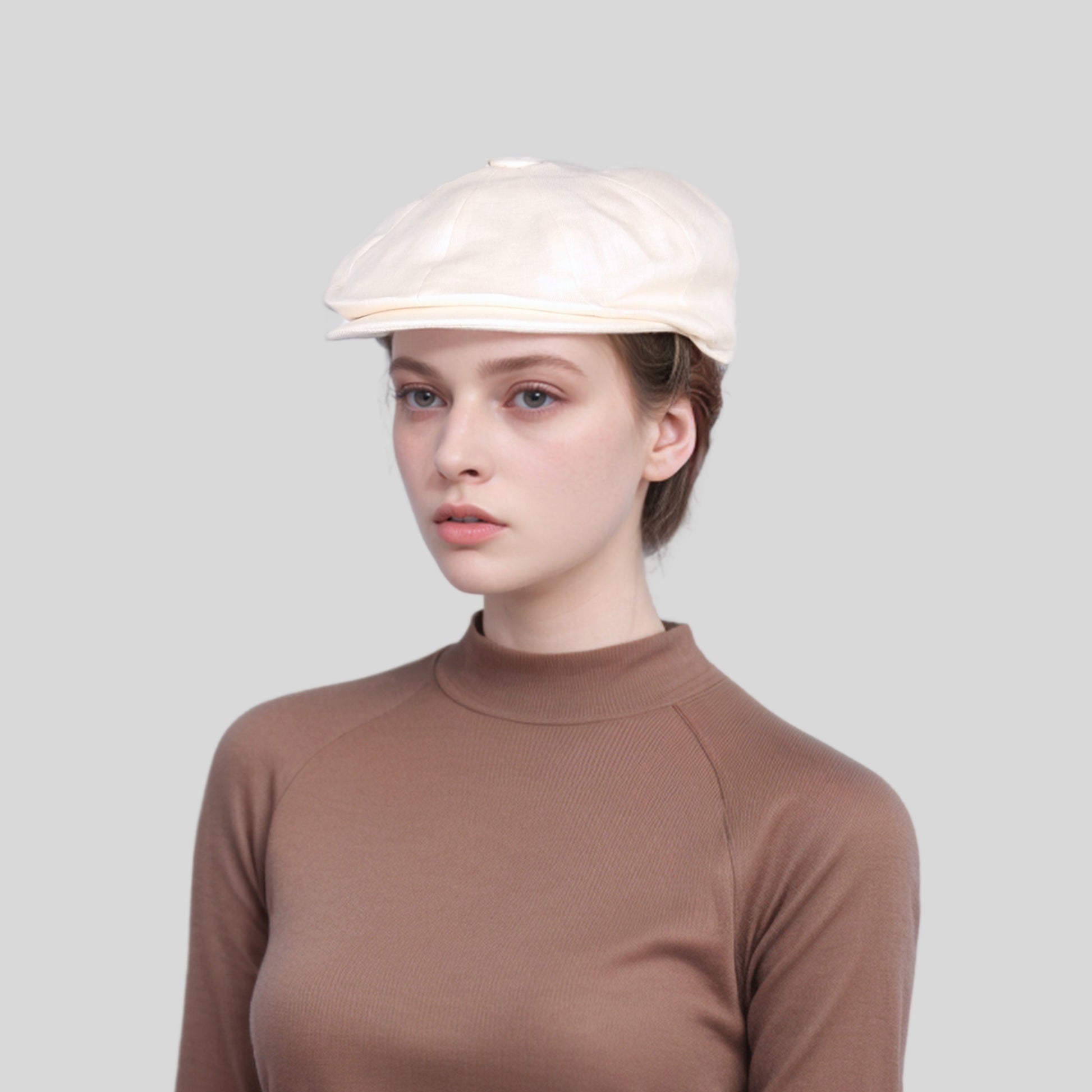Newsboy Caps 100% Linen Plain Baker Boy Men's Flat Cap - hatsXcaps