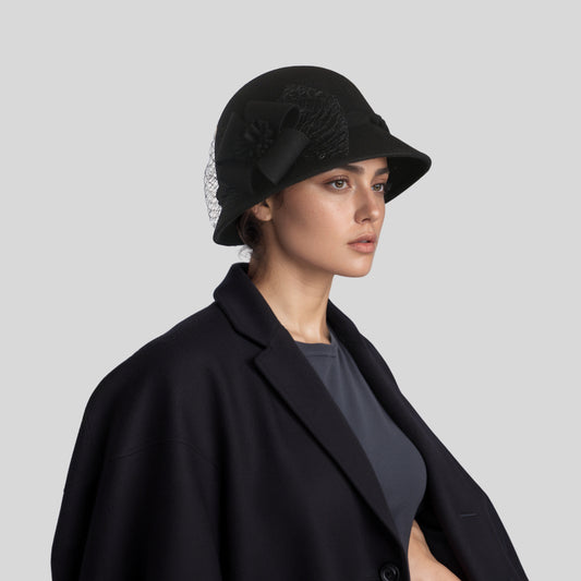 Vintage 1920s  Women's 100% Wool Cloche Hats