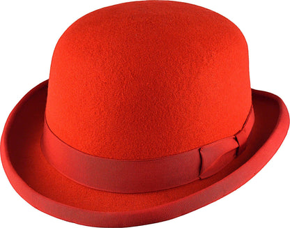 Made from Stiff Wool Felt Bowler Hat for Men - hatsXcaps