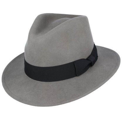 Classic Fedora Wide Brim Sweatband Hat for Men & Women - hatsXcaps